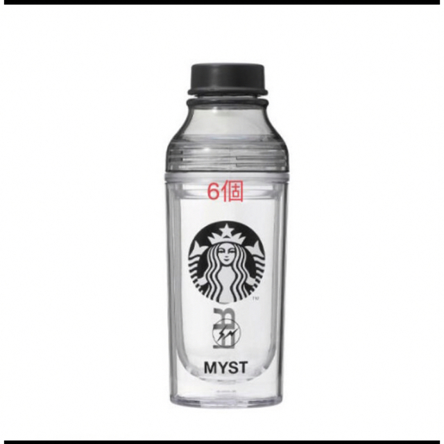 Starbucks(スターバックス)のダブルウォールサニーボトルブラック FRGMT MYST 473ml✖️6 インテリア/住まい/日用品のキッチン/食器(タンブラー)の商品写真