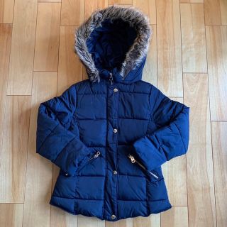 ザラキッズ(ZARA KIDS)の【美品】zara kids ザラ　ネイビー　ダウンコート　128㎝　女の子　冬物(コート)