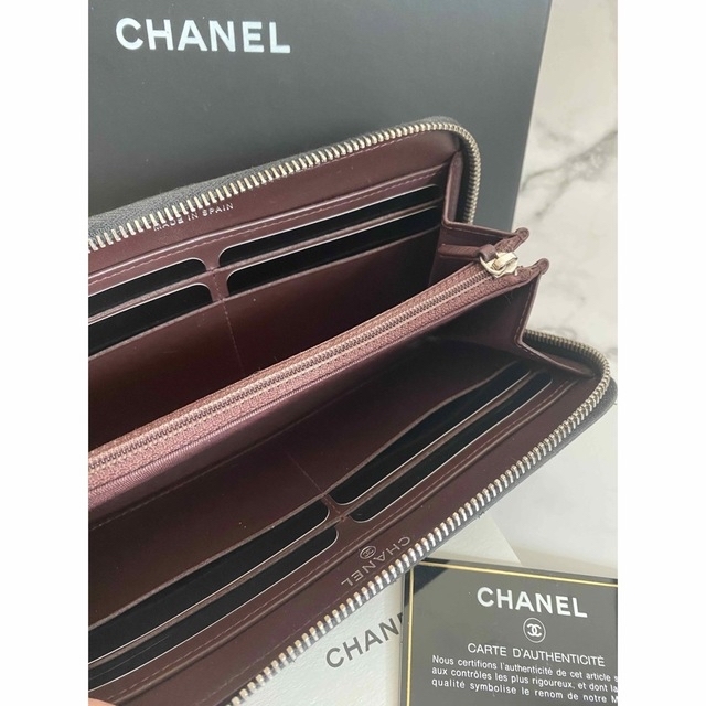 CHANEL(シャネル)の【美品☆付属品完備】CHANEL 長財布 キャビアスキン マトラッセ レディースのファッション小物(財布)の商品写真