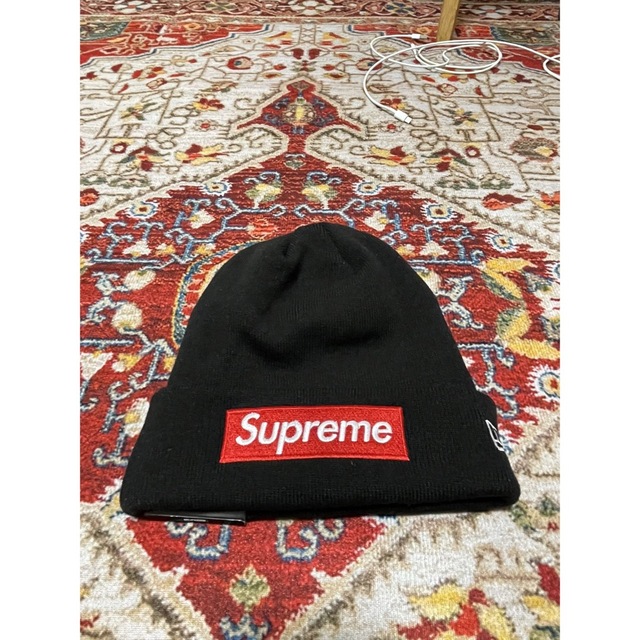 ニット帽/ビーニー22fw Supreme New Era Box Logo Beanieブラック