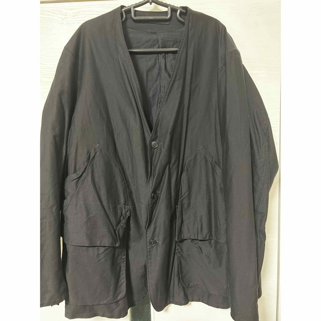 COMOLI(コモリ)のCOMOLI コットンサテン ハンティングジャケット 21ss  サイズ3 メンズのジャケット/アウター(ノーカラージャケット)の商品写真