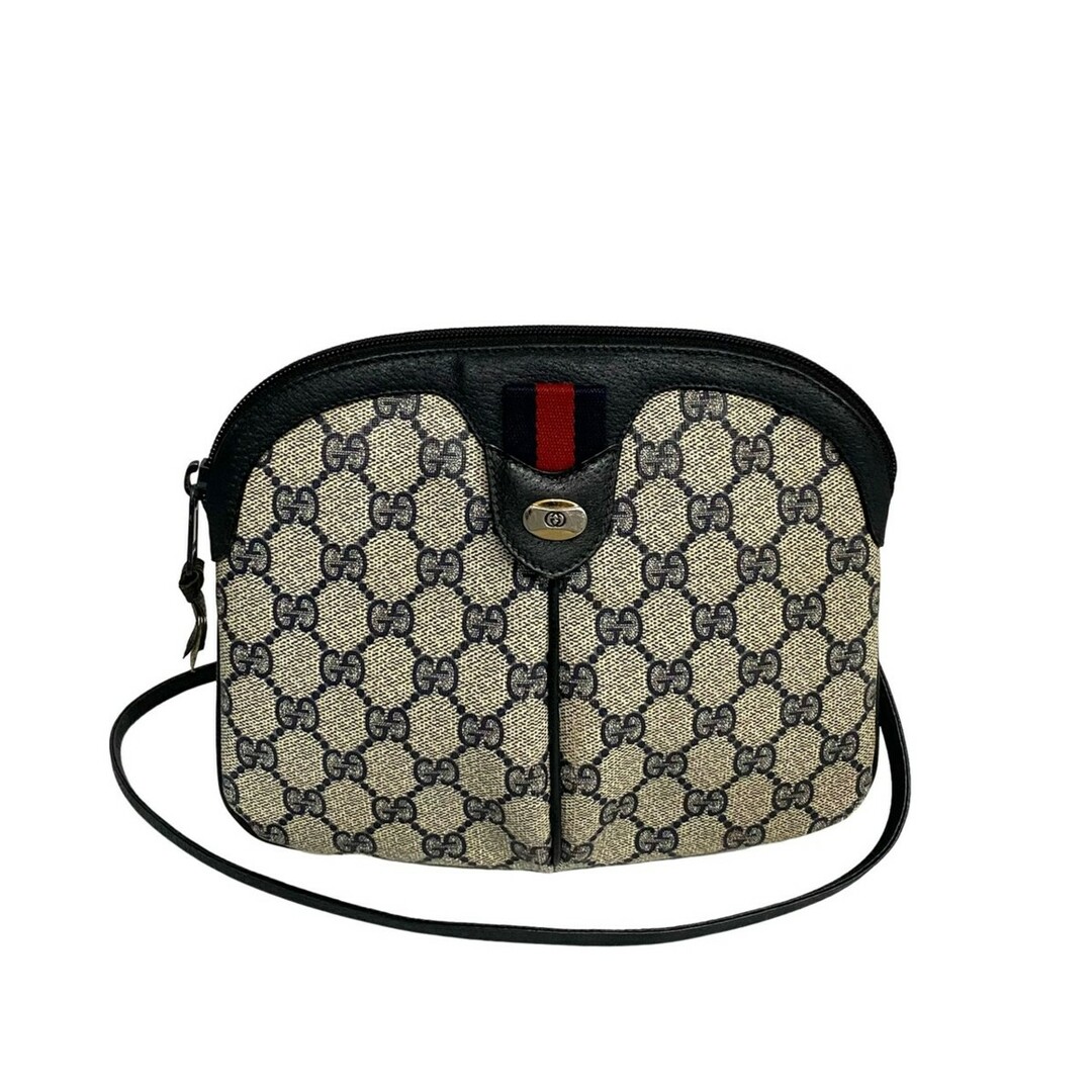 値下げ】 GUCCI 美品 極 - Gucci オールドグッチ 28758 ネイビー ...