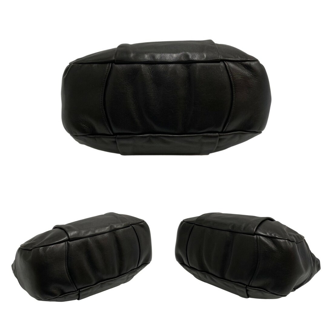 極 美品 PRADA プラダ ロゴ 金具 レザー 本革 2way ハンドバッグ トートバッグ ショルダーバッグ クロスボディバッグ ブラック 27924