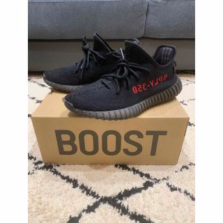 イージー(YEEZY（adidas）)の イージー ブースト 350 V2 コア ブラック/ソーラー レッド(2020)(スニーカー)