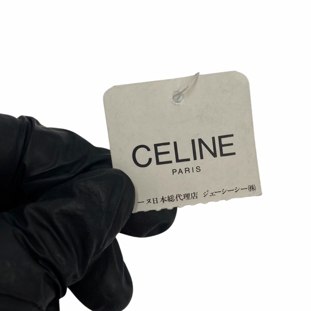極 美品 CELINE セリーヌ ヴィンテージ サークル ロゴ 3連 チェーン ブレスレット バングル アクセサリー ゴールド 18384
