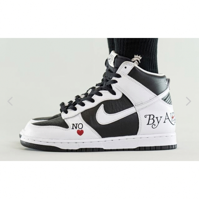 クリスマスローズ Supreme Nike SB Dunk High Black 24cm