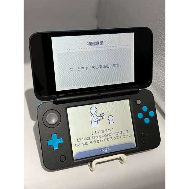 【液晶美品】Newニンテンドー2DS LL ブラック×ターコイズ 本体 動作品