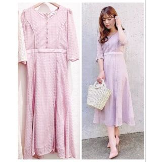 ミッシュマッシュ ミディワンピース マキシ ピンク 今期