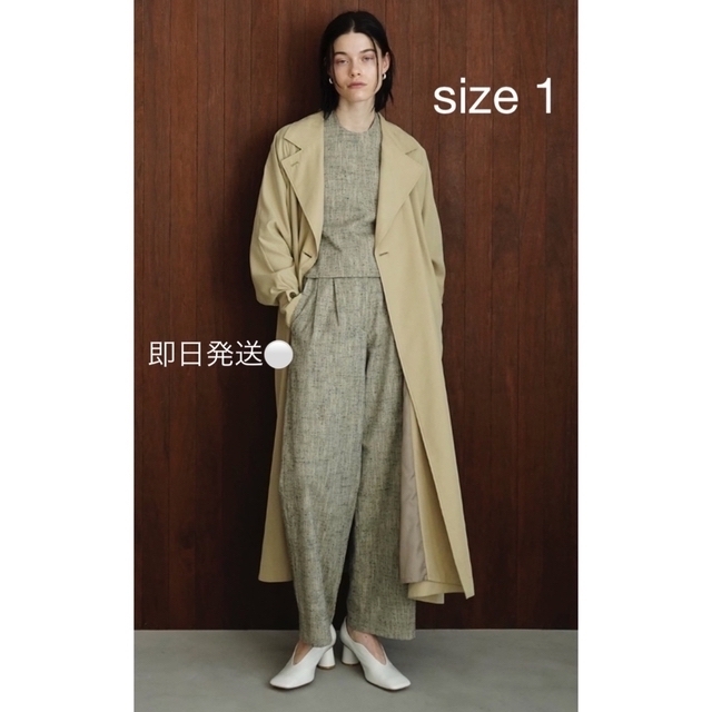 CLANE/BACK GATHER DRESS TRENCH COAT