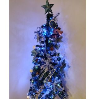 【大きい】クリスマスツリー　特大１８０cm イルミネーション青白LED