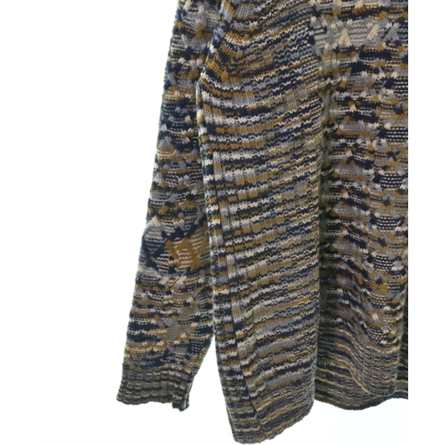 MISSONI(ミッソーニ)のMISSONI ニット・セーター 48(L位) 青xベージュx白系(総柄) 【古着】【中古】 メンズのトップス(ニット/セーター)の商品写真