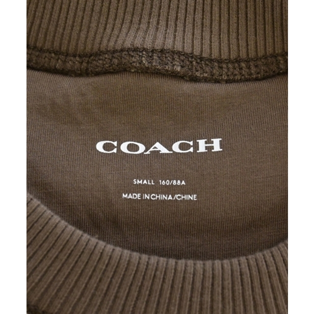 COACH コーチ Tシャツ・カットソー S 茶xベージュ(総柄) 2