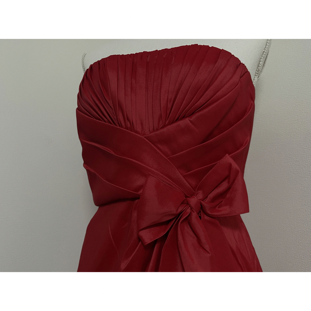 TADASHI SHOJI(タダシショウジ)のレア　タダシショージ　TADASHISHOJI  ドレス　ワンピース　赤　リボン レディースのワンピース(ひざ丈ワンピース)の商品写真