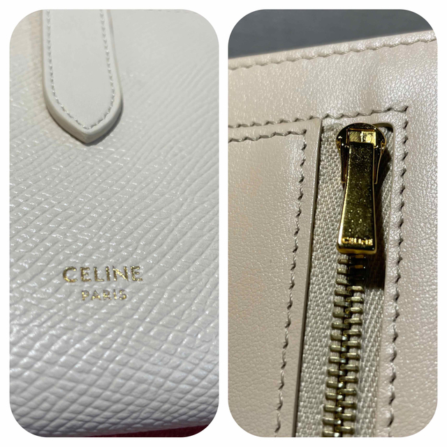 美品✨】CELINE/セリーヌ ラージストラップ ウォレット 二つ折り財布