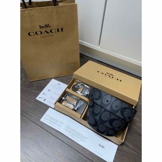 コーチ(COACH)の新品未使用　ショッパー付　コーチ　coach ベルト　リバーシブル　プレゼントに(ベルト)