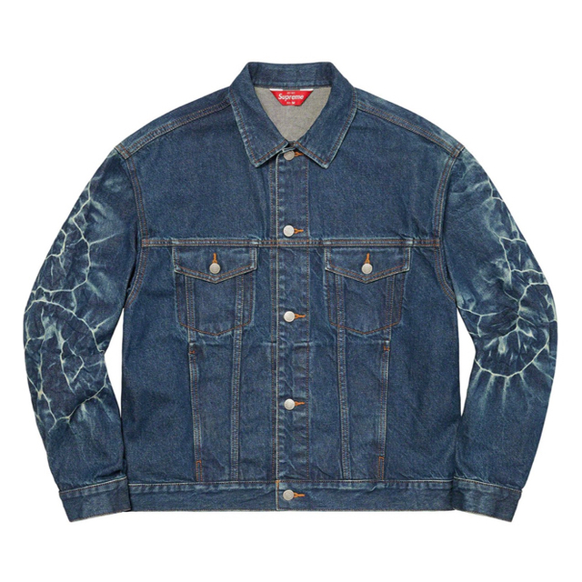 メンズsupreme shibori denim  trucker jacket