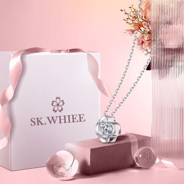 【色: プラチナ】SK.Whiee 限定商品ネックレス レディース 最高級ジルコ