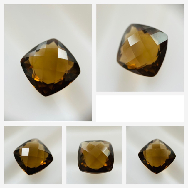 (R0219-4)『リバーシブル』天然スモーキークォーツ ルース　6.696ct 1