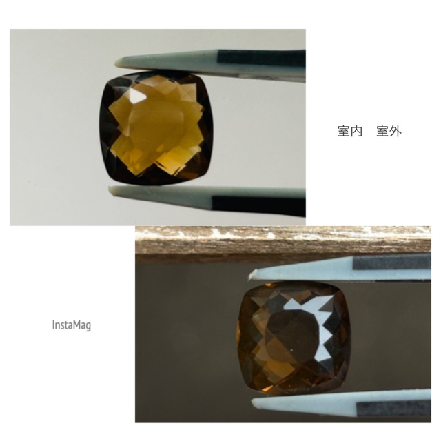 (R0219-4)『リバーシブル』天然スモーキークォーツ ルース　6.696ct 4