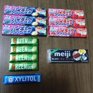 グリーンガム、キシリトールガム、ブラックチョコ、ハイチュウ　○５種１２点セ(菓子/デザート)