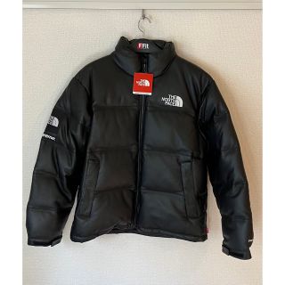 シュプリーム(Supreme)のSupreme North Leather Nuptse Jacket サイズL(ダウンジャケット)