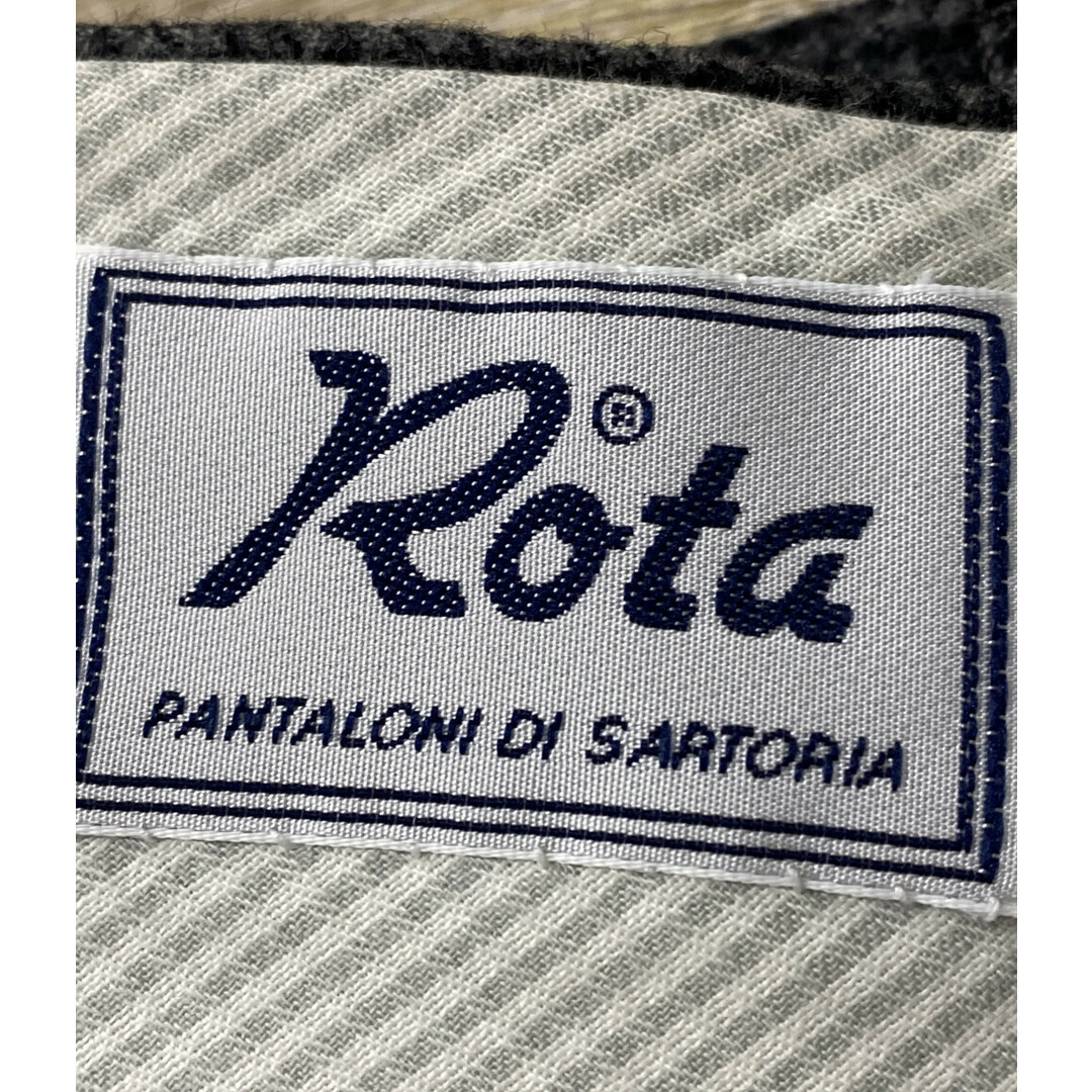【極上美品】Rota Pantaloniロータ春夏秋ブラックウールスラックス44極上美品着用感は少なく
