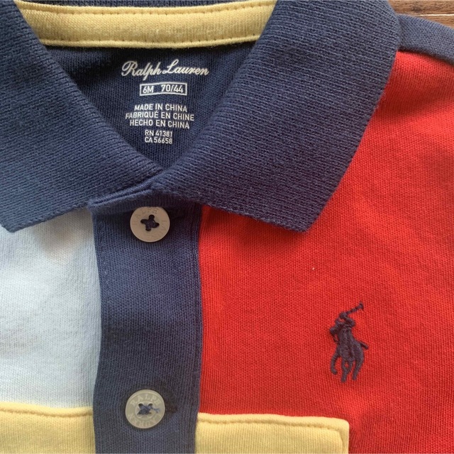 Ralph Lauren(ラルフローレン)のRalph Lauren 半袖ロンパース　ポロシャツ　6m キッズ/ベビー/マタニティのベビー服(~85cm)(ロンパース)の商品写真