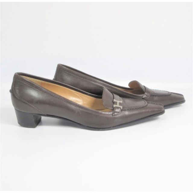 HERMES エルメス ローヒールパンプス 36 1/2