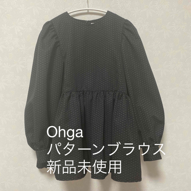 Ohga パターンブラウス ブラック 新品未使用タグ付き | labiela.com