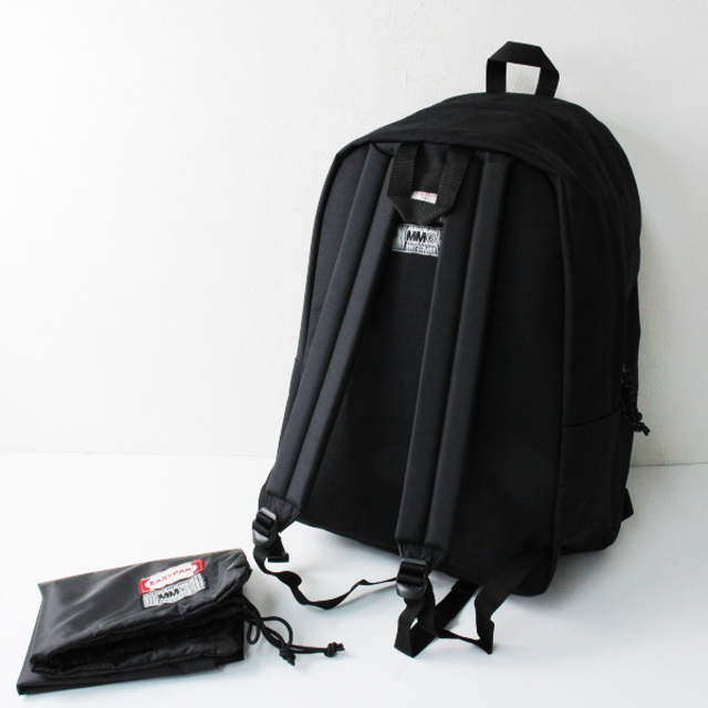 新品 未使用 EASTPAK MM6 MAISON MARGIELA イーストパック エムエム6 マルジェラ ロゴパッチバックパック/ブラック【2400013201681】