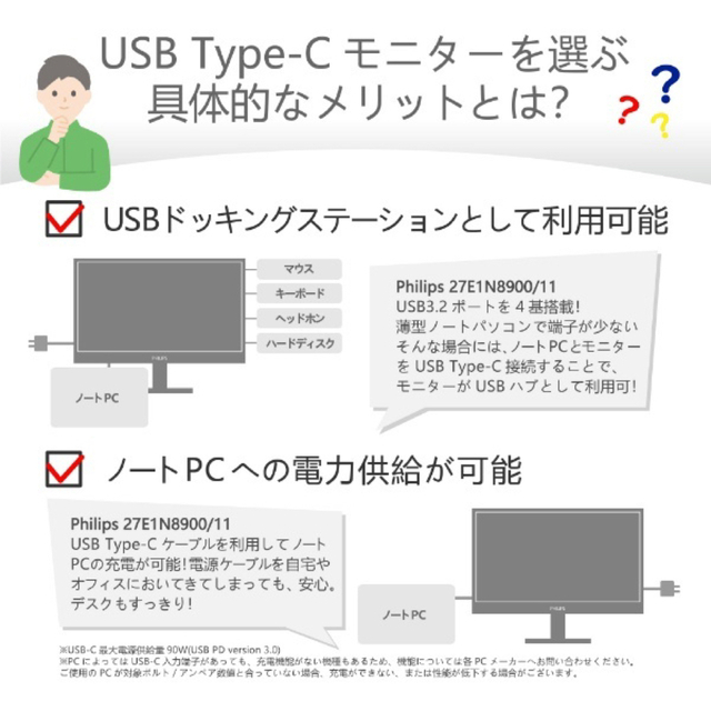 PHILIPS(フィリップス)のPhilips 27E1N8900/11 27型/OLED 4K スマホ/家電/カメラのPC/タブレット(ディスプレイ)の商品写真