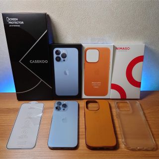 アイフォーン(iPhone)のiPhone 13 Pro 128GB シエラブルー ケース&フィルム付き(スマートフォン本体)