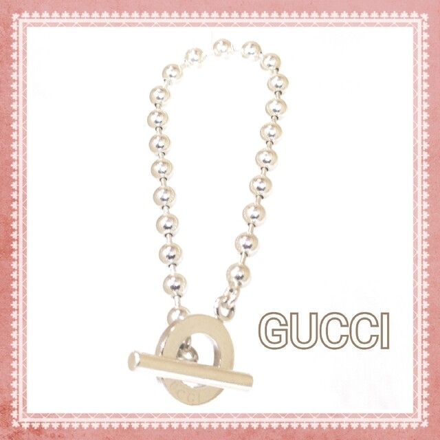 Gucci(グッチ)のGUCCI シルバー ボール チェーン ブレスレット レディースのアクセサリー(ブレスレット/バングル)の商品写真