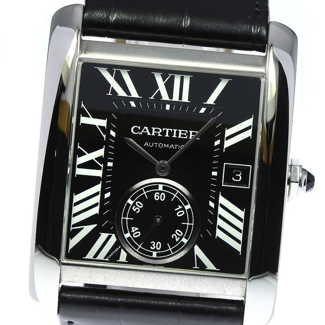 【税込】 Cartier - ☆良品 【CARTIER】カルティエ タンクMC LM デイト スモールセコンド W5330004 自動巻き メンズ_736592 腕時計(アナログ)