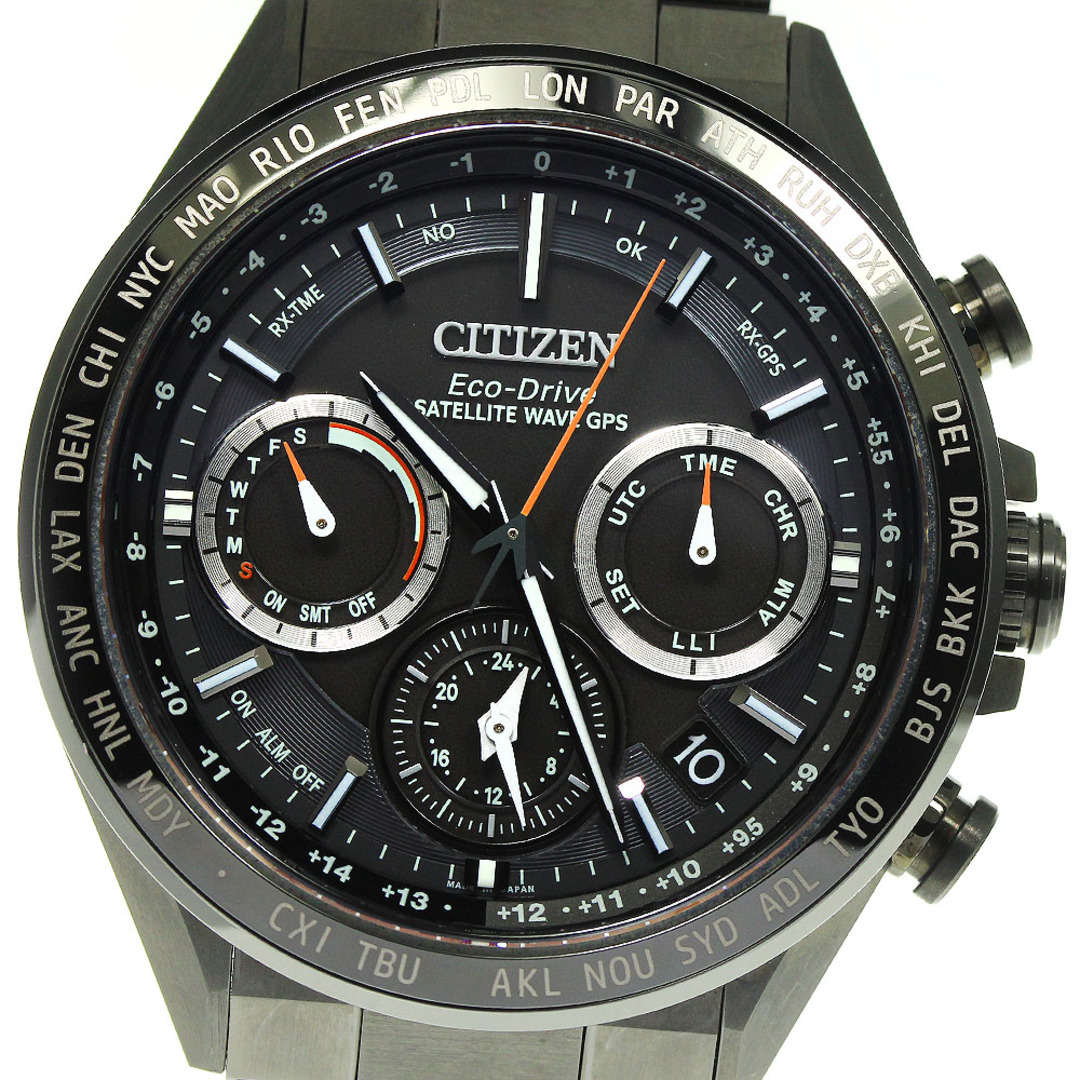 ☆美品 ★箱・保証書付き【CITIZEN】シチズン アテッサ デイト CC4014-62E/F950-T026664 ソーラー電波 メンズ_738332