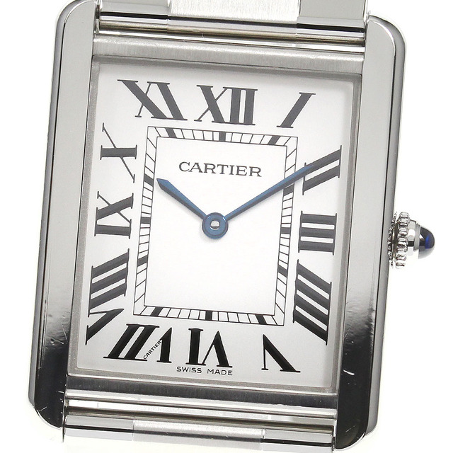 人気ブラドン ☆良品 - Cartier 【CARTIER】カルティエ メンズ_736079 クォーツ W5200014 タンクソロLM 腕時計(アナログ)
