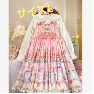 ネコとスイーツワンピ　Angelic Pretty、メタモルフォーゼ好き(ひざ丈ワンピース)