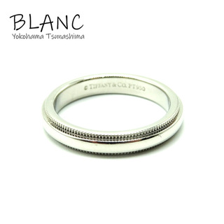 ティファニー(Tiffany & Co.)のティファニー ミルグレイン リング Pt950 プラチナ 指輪 約6.5号(リング(指輪))