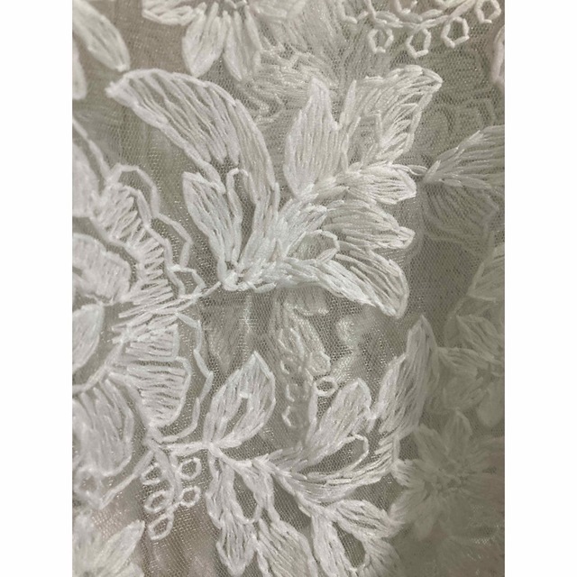 GRL(グレイル)のグレイル  前後2Way花柄刺繍オーガンジーブラウス レディースのトップス(シャツ/ブラウス(長袖/七分))の商品写真