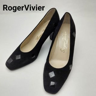 RogerVivier/ロジェヴィヴィエ/シルキースエードスクエアトゥパンプス-