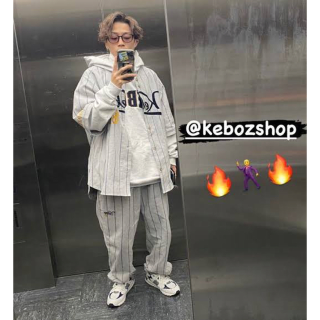 KEBOZ セットアップ BB STRIPED SWEAT