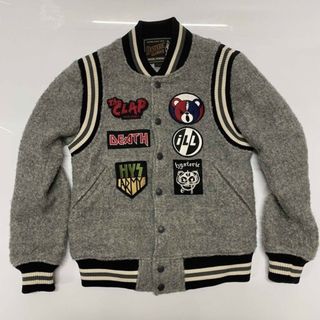 ヒステリックグラマー(HYSTERIC GLAMOUR)のヒステリックグラマー　ブルゾン　ワッペン　グレー　r453(ブルゾン)