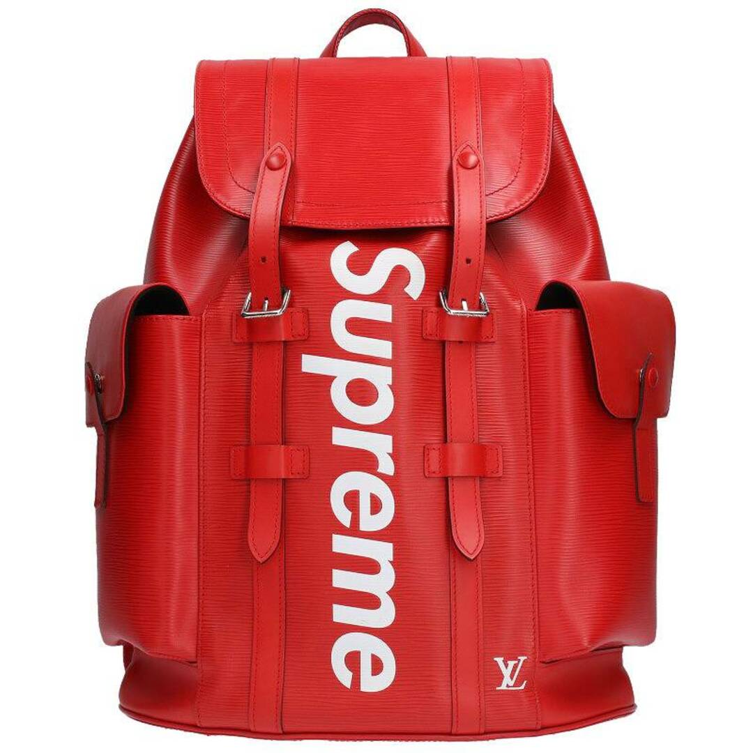 シュプリーム ルイヴィトン 17AW LV Christopher Backpack エピレザークリストファーリュック  メンズ