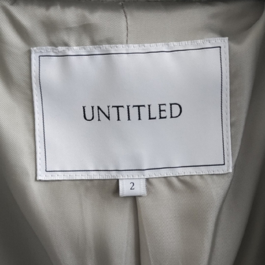 UNTITLED(アンタイトル)のUNTITLED ウールアンゴラ混フーデッドコート グレー M レディースのジャケット/アウター(ロングコート)の商品写真