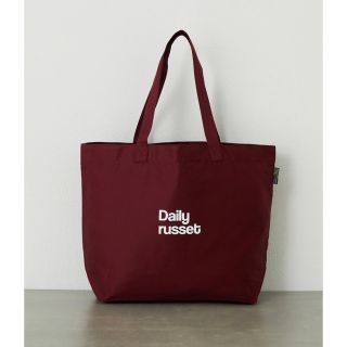 デイリーラシット(Daily russet)の新品未使用　Daily russet ロゴ コットンエコバッグ(M)(トートバッグ)