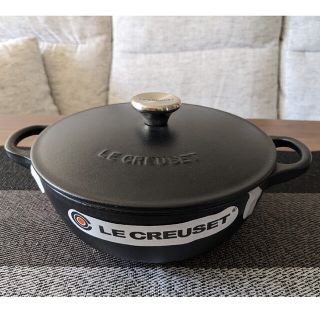 ルクルーゼ(LE CREUSET)の【値下げ】 ル・クルーゼ マルミット 18cm マットブラック 限定品 希少(鍋/フライパン)