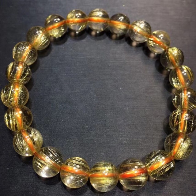 ⭐︎【天然】ゴールド ルチル クオーツ ブレスレット 8.5mm-