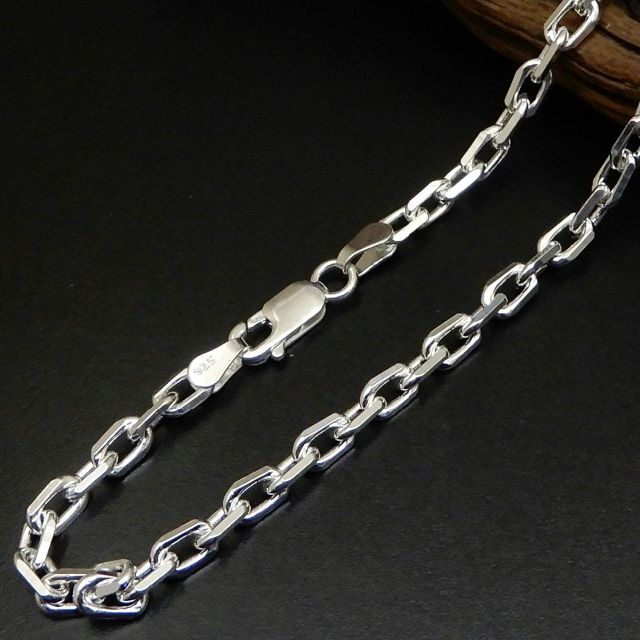 シルバー925 チェーン ネックレス メンズ シルバー 4.1mm 55cm 小 3