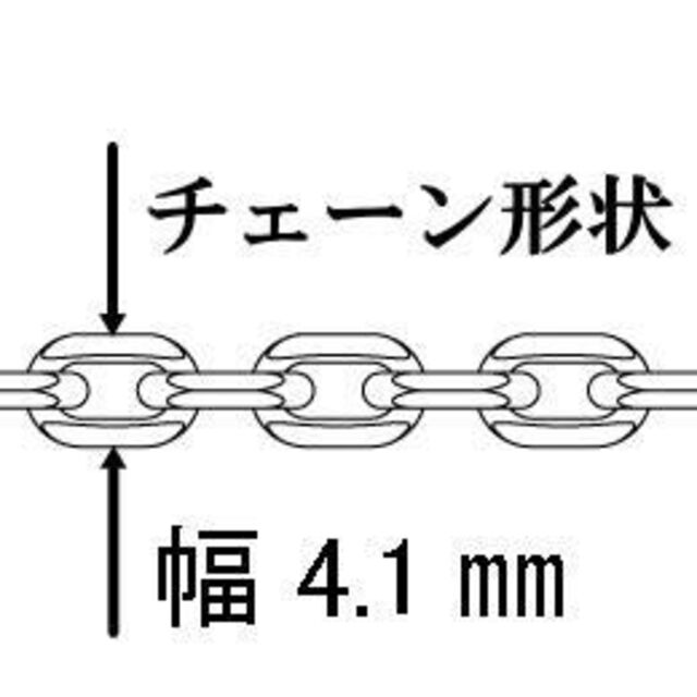 シルバー925 チェーン ネックレス メンズ シルバー 4.1mm 55cm 小 6