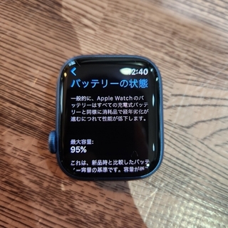 アップルウォッチ(Apple Watch)のapple watch series7 41mm GPS ブルーアルミ(腕時計(デジタル))